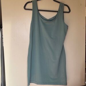Peruvian Connection Teal Tank Mini Dress